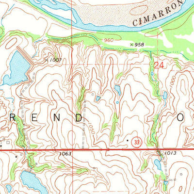 United States Geological Survey Cashion, OK (1970, 24000-Scale) digital map