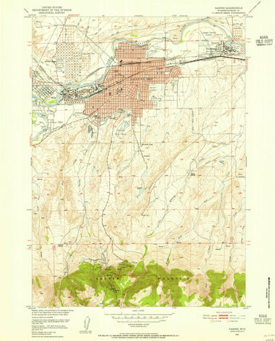 United States Geological Survey Casper, WY (1951, 24000-Scale) digital map