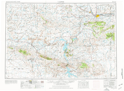 United States Geological Survey Casper, WY (1955, 250000-Scale) digital map