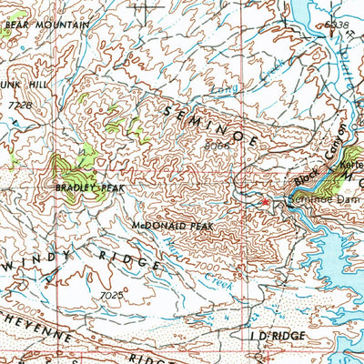United States Geological Survey Casper, WY (1955, 250000-Scale) digital map