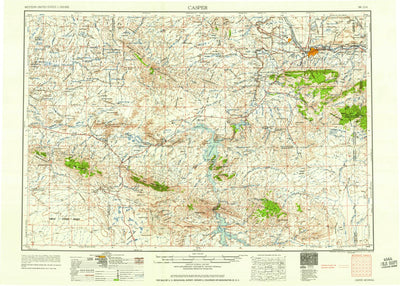United States Geological Survey Casper, WY (1958, 250000-Scale) digital map