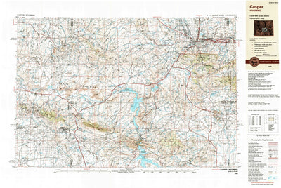 United States Geological Survey Casper, WY (1988, 250000-Scale) digital map