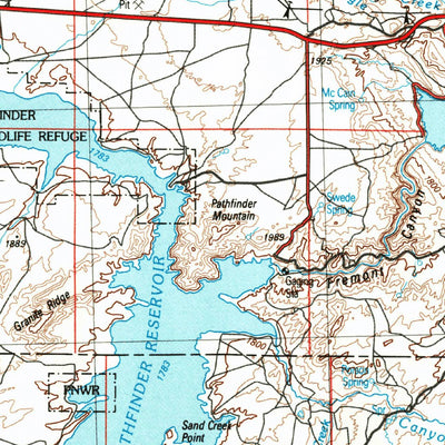 United States Geological Survey Casper, WY (1988, 250000-Scale) digital map