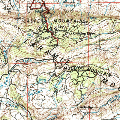 United States Geological Survey Casper, WY (1988, 250000-Scale) digital map