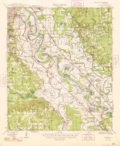 United States Geological Survey Caspiana, LA (1948, 62500-Scale) digital map