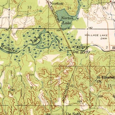 United States Geological Survey Caspiana, LA (1948, 62500-Scale) digital map