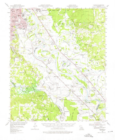 United States Geological Survey Caspiana, LA (1955, 62500-Scale) digital map