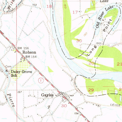 United States Geological Survey Caspiana, LA (1955, 62500-Scale) digital map