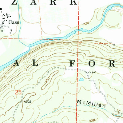 United States Geological Survey Cass, AR (1973, 24000-Scale) digital map