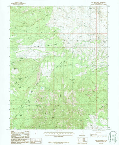 United States Geological Survey Cass Creek Peak, UT (1987, 24000-Scale) digital map