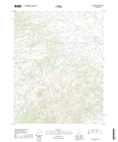 United States Geological Survey Cass Creek Peak, UT (2023, 24000-Scale) digital map