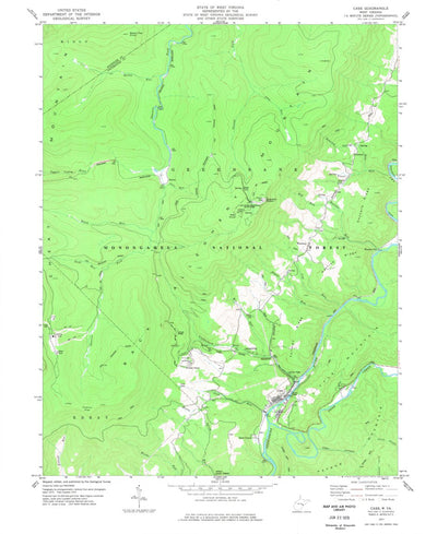 United States Geological Survey Cass, WV (1977, 24000-Scale) digital map