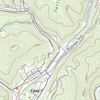 United States Geological Survey Cass, WV (2023, 24000-Scale) digital map