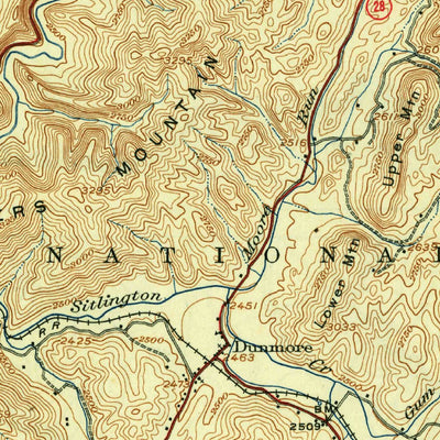 United States Geological Survey Cass, WV-VA (1924, 62500-Scale) digital map