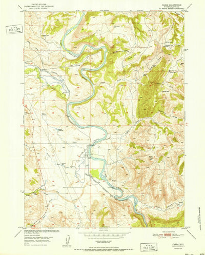 United States Geological Survey Cassa, WY (1952, 24000-Scale) digital map