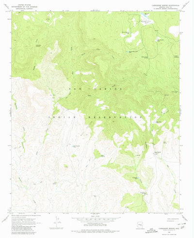 United States Geological Survey Cassadore Spring, AZ (1966, 24000-Scale) digital map