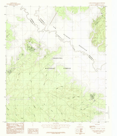 United States Geological Survey Cassells-Boykin Park, TX (1984, 24000-Scale) digital map