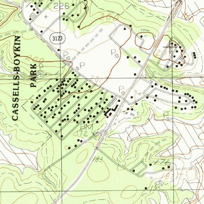 United States Geological Survey Cassells-Boykin Park, TX (1984, 24000-Scale) digital map