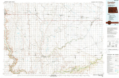 United States Geological Survey Casselton, ND (1986, 100000-Scale) digital map