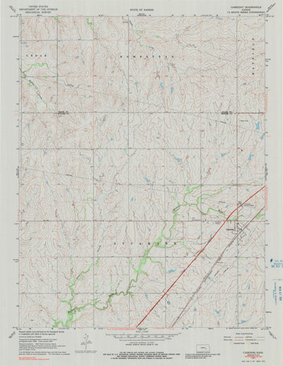 United States Geological Survey Cassoday, KS (1967, 24000-Scale) digital map