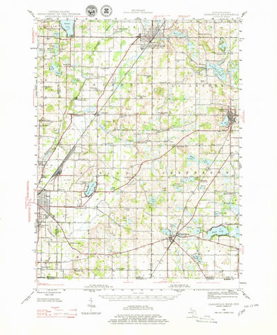 United States Geological Survey Cassopolis, MI-IN (1945, 62500-Scale) digital map