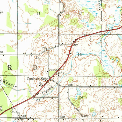 United States Geological Survey Cassopolis, MI-IN (1945, 62500-Scale) digital map