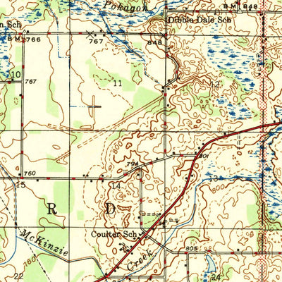 United States Geological Survey Cassopolis, MI-IN (1947, 62500-Scale) digital map
