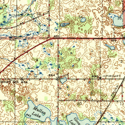 United States Geological Survey Cassopolis, MI-IN (1947, 62500-Scale) digital map