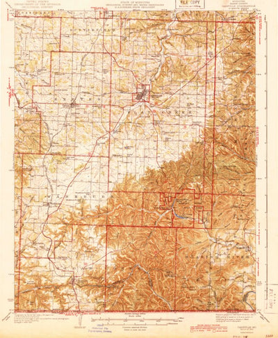 United States Geological Survey Cassville, MO (1944, 62500-Scale) digital map