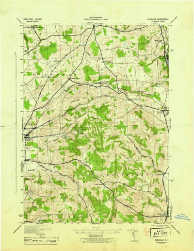United States Geological Survey Cassville, NY (1945, 31680-Scale) digital map