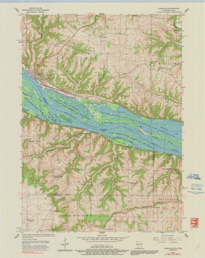 United States Geological Survey Cassville, WI-IA (1955, 24000-Scale) digital map