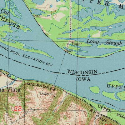 United States Geological Survey Cassville, WI-IA (1955, 24000-Scale) digital map