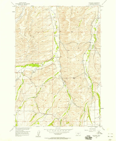 United States Geological Survey Castagne, MT (1956, 24000-Scale) digital map