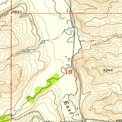 United States Geological Survey Castagne, MT (1956, 24000-Scale) digital map