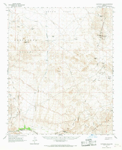 United States Geological Survey Castaneda Hills, AZ (1966, 62500-Scale) digital map