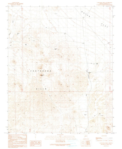 United States Geological Survey Castaneda Hills, AZ (1990, 24000-Scale) digital map