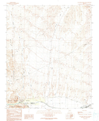 United States Geological Survey Castaneda Hills SW, AZ (1990, 24000-Scale) digital map