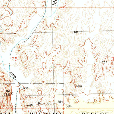 United States Geological Survey Castaneda Hills SW, AZ (1990, 24000-Scale) digital map
