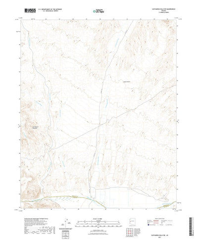 United States Geological Survey Castaneda Hills SW, AZ (2021, 24000-Scale) digital map