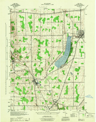 United States Geological Survey Castile, NY (1944, 31680-Scale) digital map
