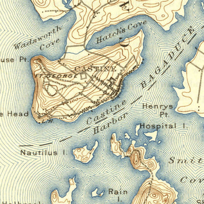 United States Geological Survey Castine, ME (1904, 62500-Scale) digital map