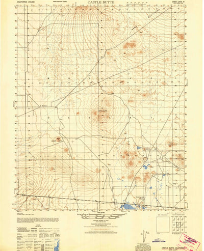 United States Geological Survey Castle Butte, CA (1947, 50000-Scale) digital map
