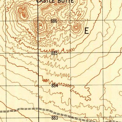 United States Geological Survey Castle Butte, CA (1947, 50000-Scale) digital map