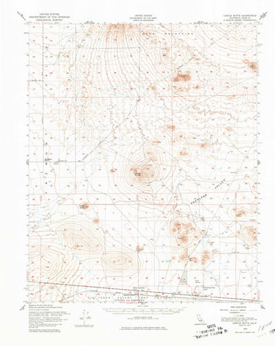 United States Geological Survey Castle Butte, CA (1956, 62500-Scale) digital map