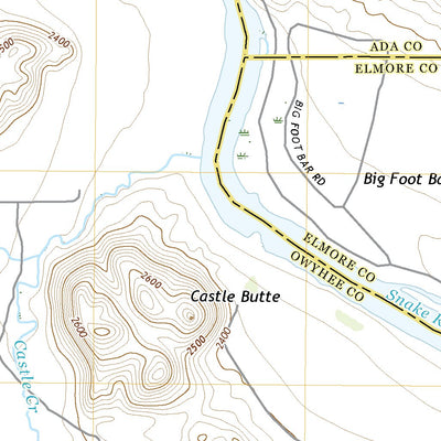 United States Geological Survey Castle Butte, ID (2020, 24000-Scale) digital map