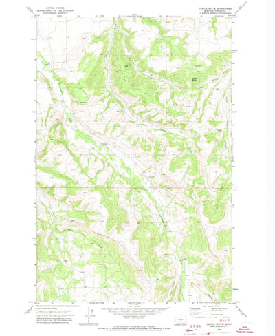 United States Geological Survey Castle Butte, MT (1970, 24000-Scale) digital map
