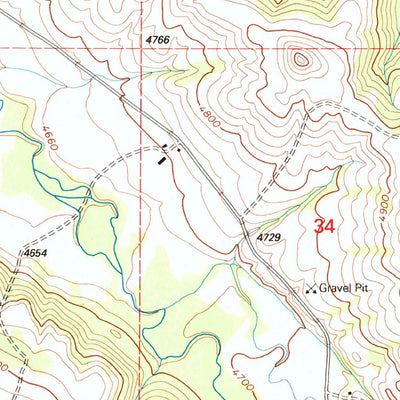 United States Geological Survey Castle Butte, MT (1995, 24000-Scale) digital map