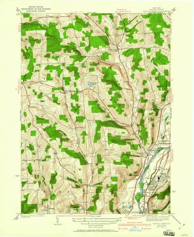 United States Geological Survey Castle Creek, NY (1942, 24000-Scale) digital map