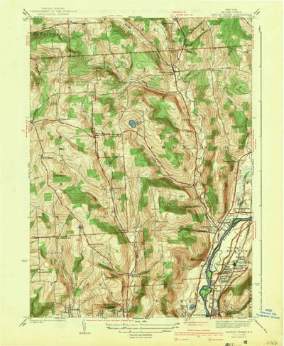 United States Geological Survey Castle Creek, NY (1942, 31680-Scale) digital map
