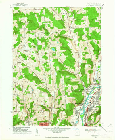 United States Geological Survey Castle Creek, NY (1961, 24000-Scale) digital map